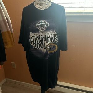 💎 Vintage Y2K Arizona Diamondbacks 2001 NL Champs World Series T-Shirt XL MLB